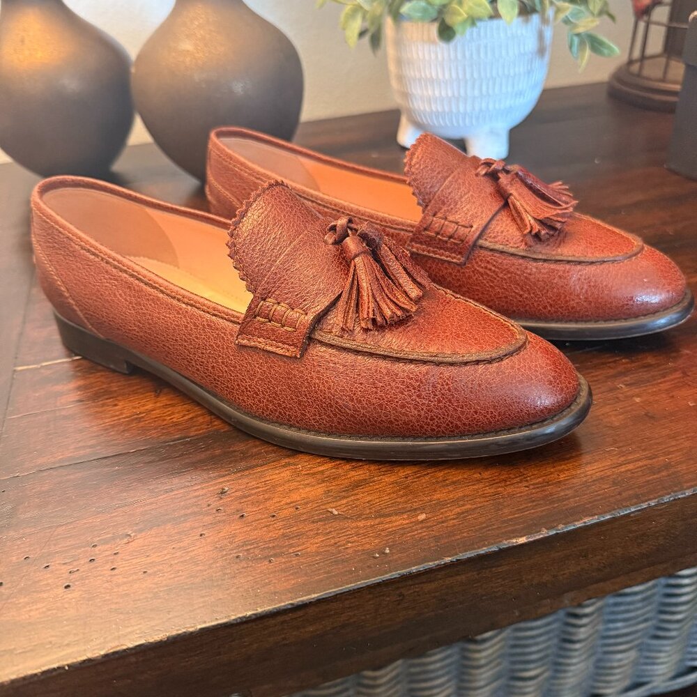 J. Crew Brown Leather Tassel Loafers